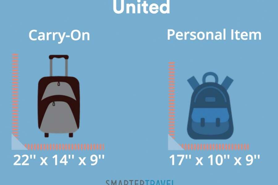 united personal carry on size