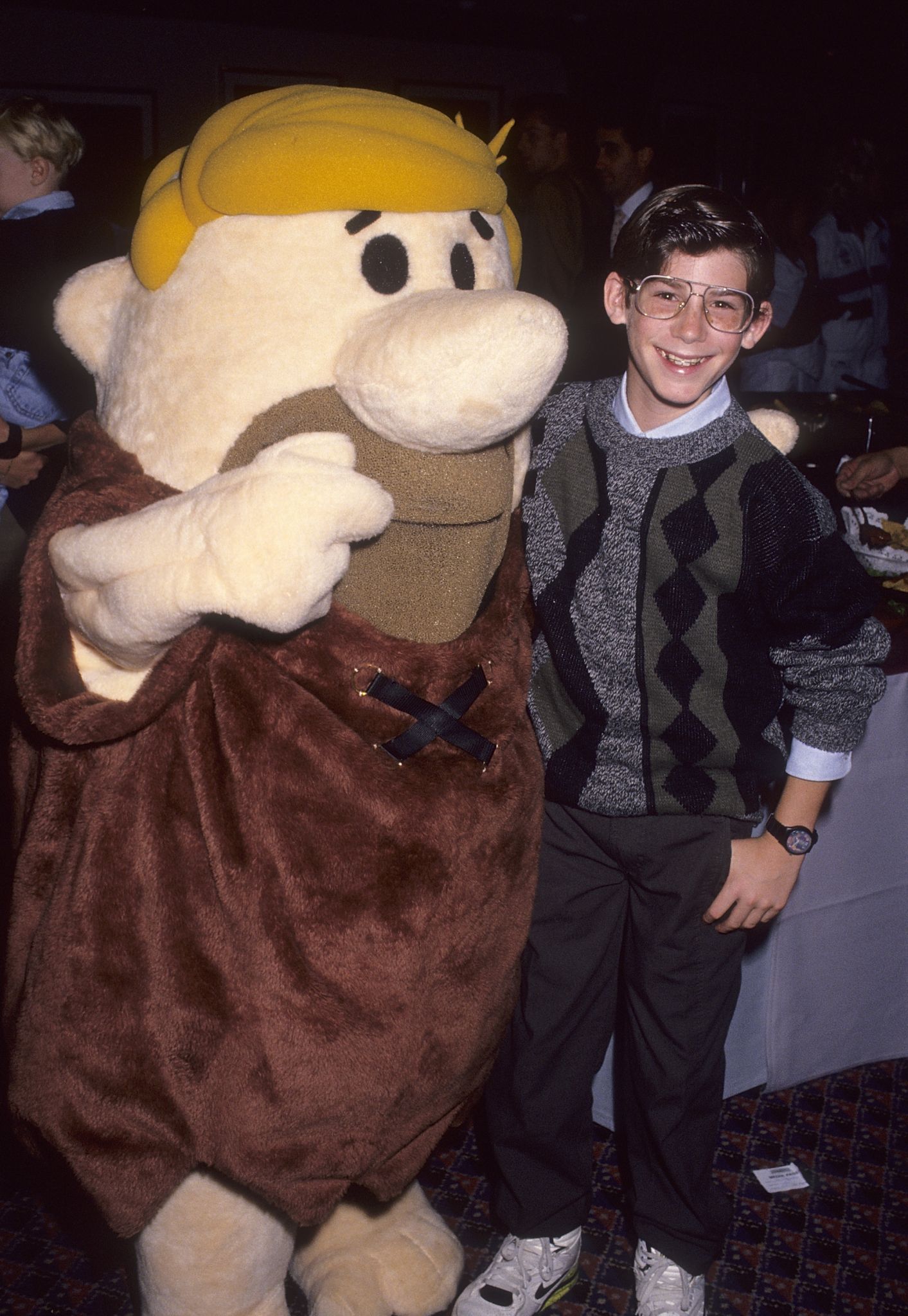 Actor Grant Gelt on the field before the screening of Sandlot and News  Photo - Getty Images