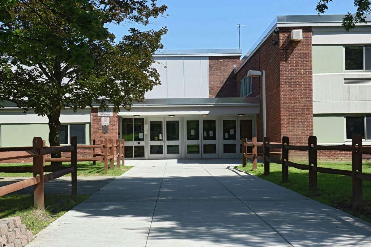 Exterior of Goff Middle School on Thursday, Aug. 4, 2016 in East Greenbush, N.Y. The East Greenbush School District will lose state aide in 2017-2018. (Lori Van Buren / Times Union)