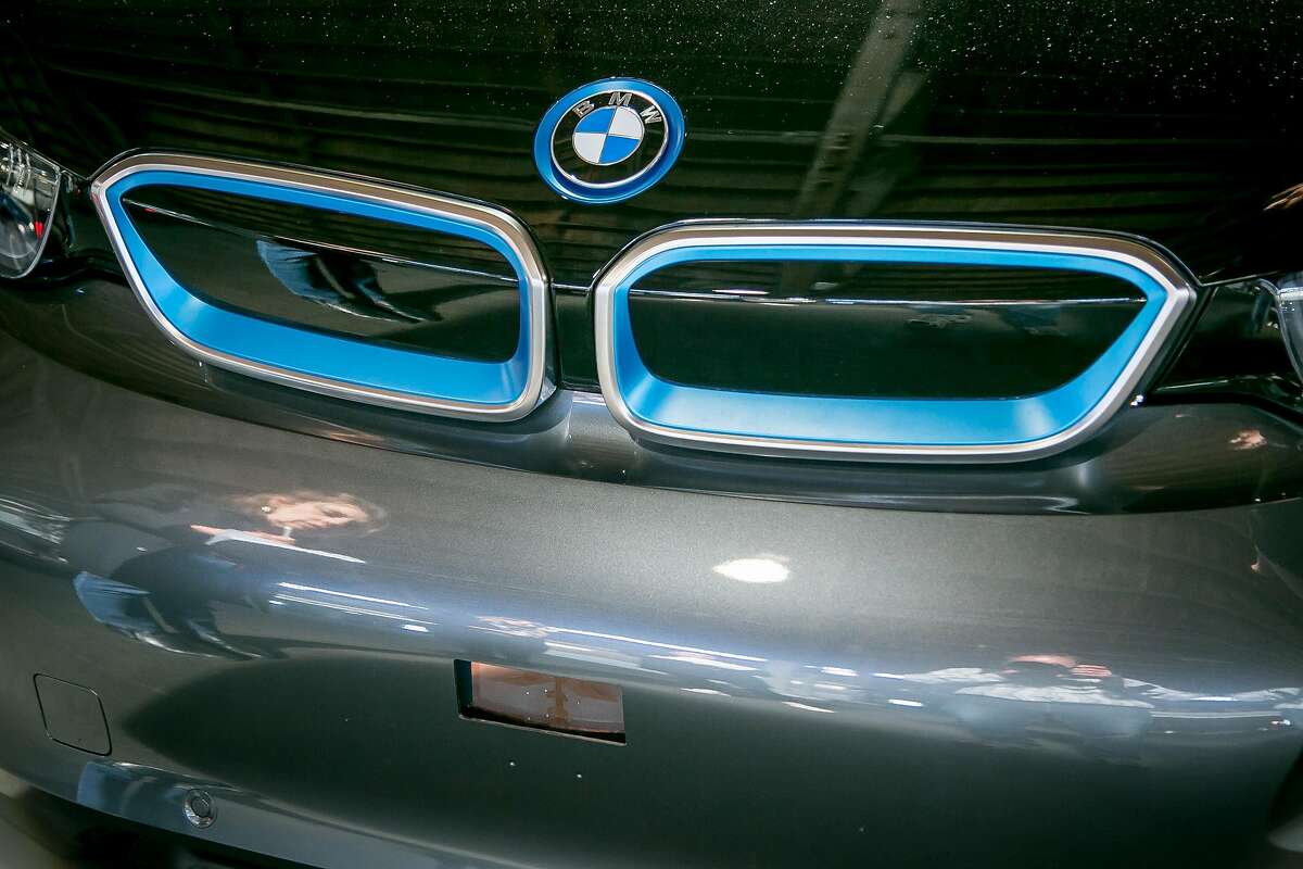 The Lidar sensor in the bumper of a BMW developed by Luminar at Pier 35 in San Francisco, Calif., on April 10th, 2017.