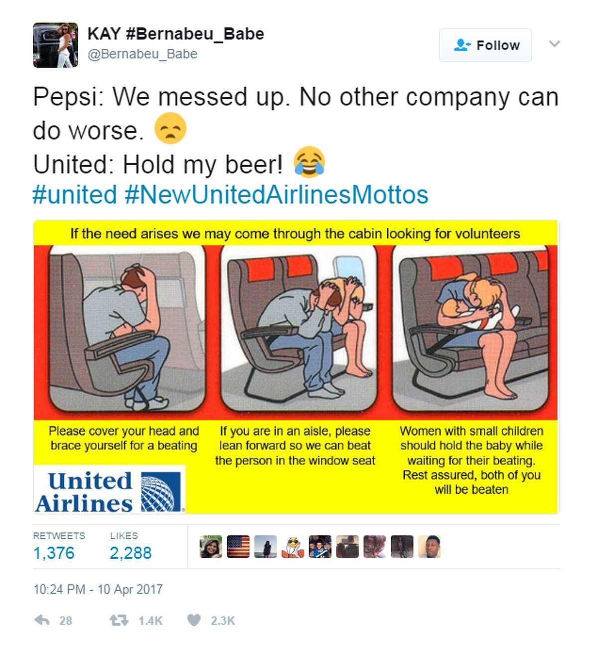 On United Airlines' treatment of costumers @Bernabeu_Babe