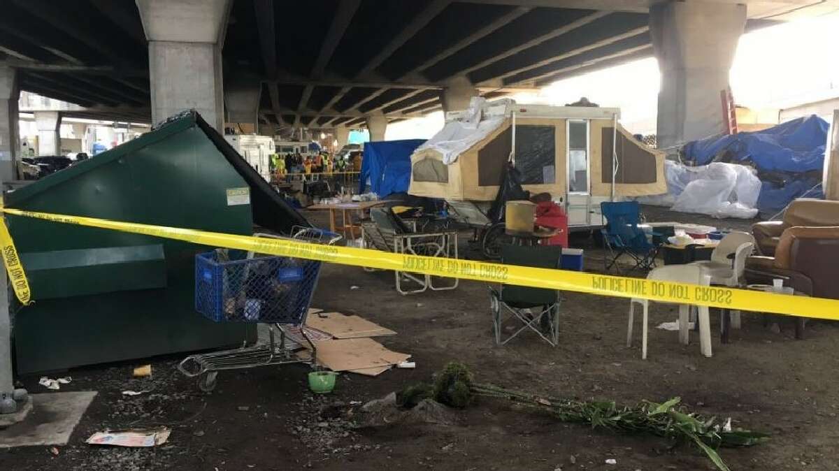 New sweep of homeless camp under Spokane Street Viaduct