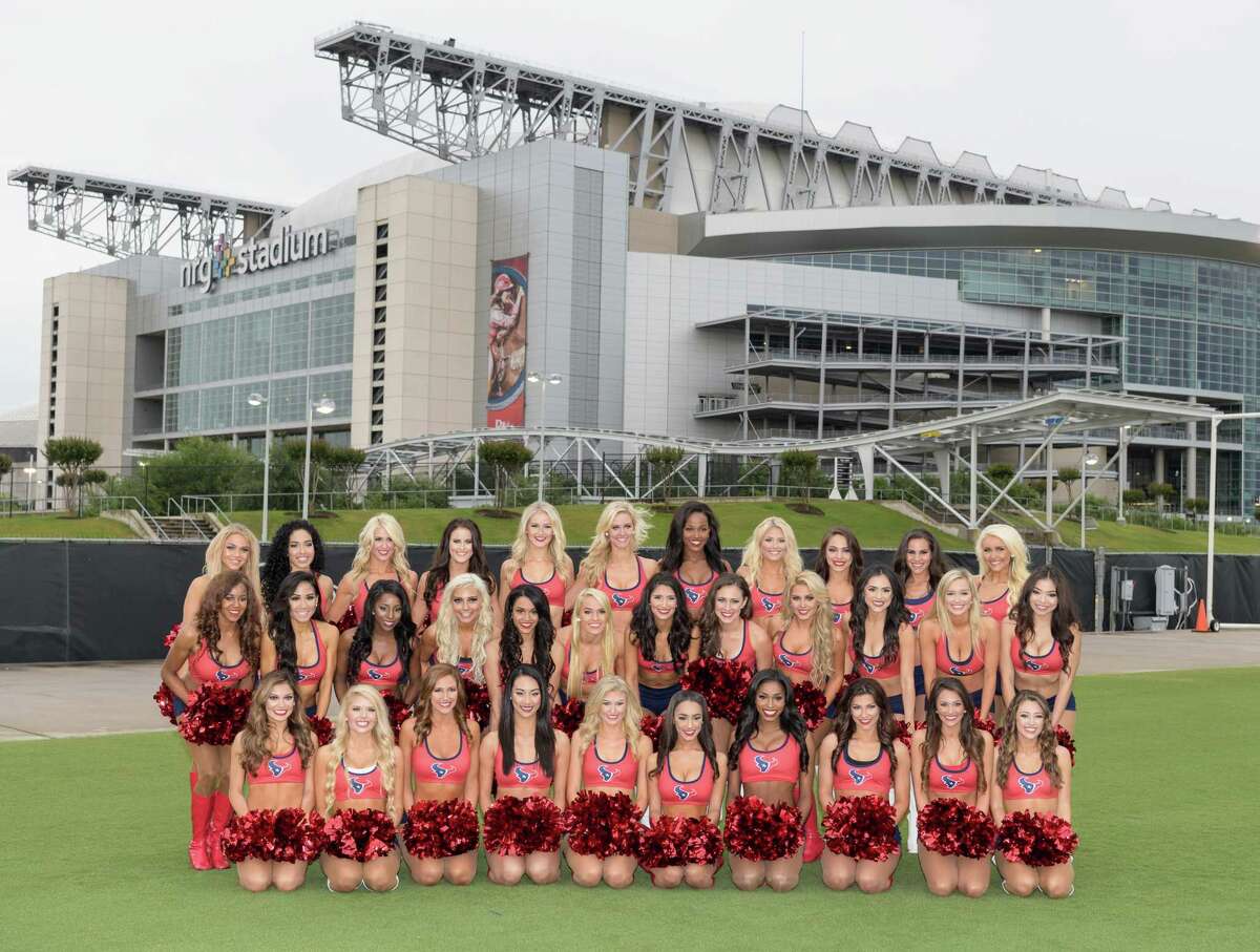 The new 2017 Houston Texans Cheerleaders pose for a photo in front of NRG Stadium at the Houston Texans Cheerleader Finals on Tuesday, April 11, 2017 at the Houston Methodist Training Center in Houston Texas.