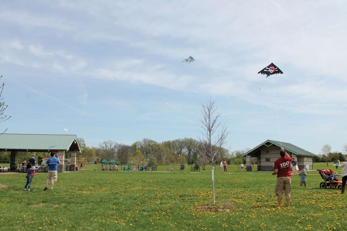 Kites soar over Glik Park during a previous "Flying 4 Kids" event.