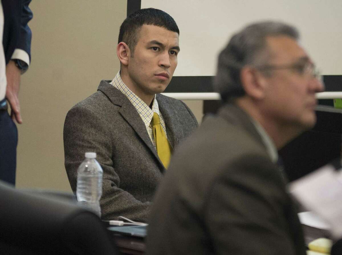 File Photo-Defendant Miguel Martinez sits in the courtroom during opening remarks of his trial for the January 2015 murder of Laura Carter, Wednesday, Feb. 8, 2017, in the 437th District Court in San Antonio. (Darren Abate/For the San Antonio Express-News)