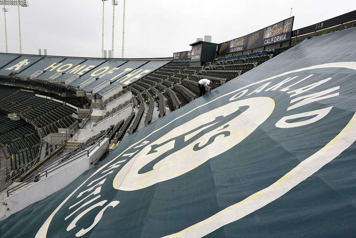 A's play politics with Coliseum tarp