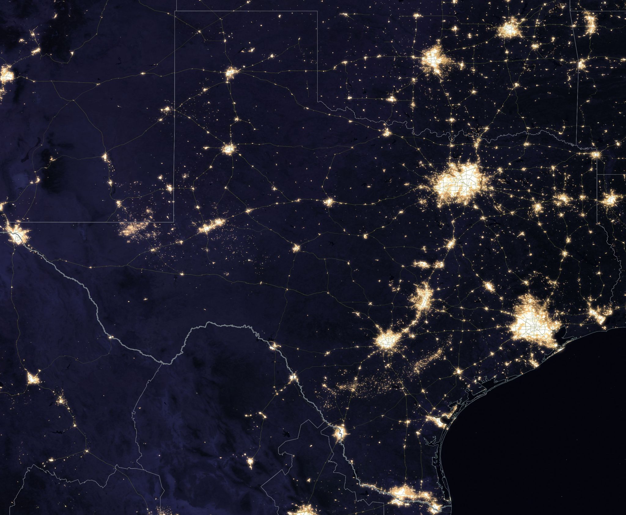 New NASA images show Texas at night clearer than ever