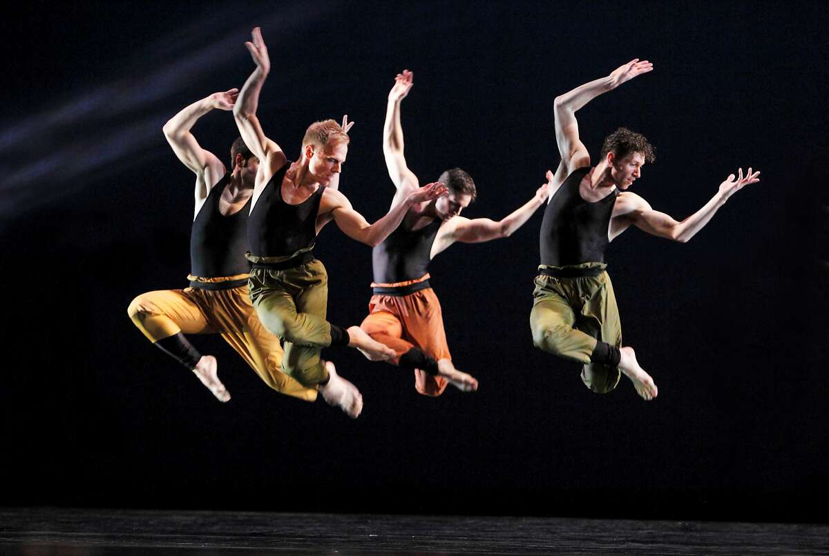 Robert Kleinendorst, Michael Trusnovec, Michael Apuzzo and Sean Mahoney of the Paul Taylor Dance Company in Taylor's "Szyzygy." The company plays Yerba Buena Center for the Arts Theater San Francisco through Sunday, April 30. Photo: Paul B. Goode