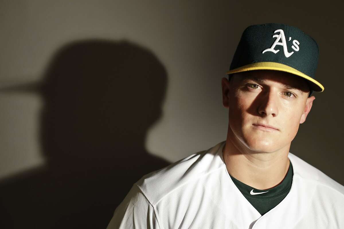 This is a 2017 photo of third baseman Matt Chapman of the Oakland Athletics baseball team poses for a portrait. This image reflects the Athletics active roster as of Wednesday, Feb. 22, 2017, when this image was taken. (AP Photo/Chris Carlson)