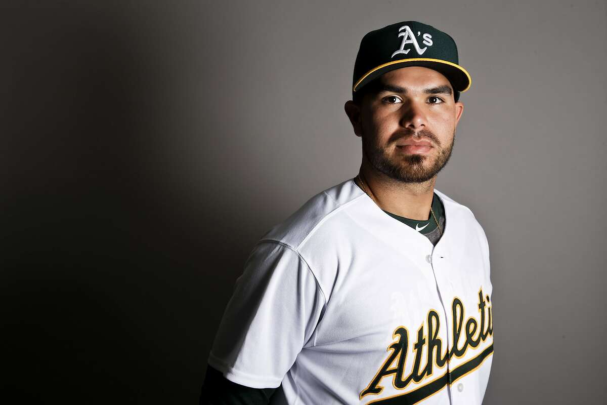 This is a 2017 photo of third baseman Renato Nunez of the Oakland Athletics baseball team poses for a portrait. This image reflects the Athletics active roster as of Wednesday, Feb. 22, 2017, when this image was taken. (AP Photo/Chris Carlson)