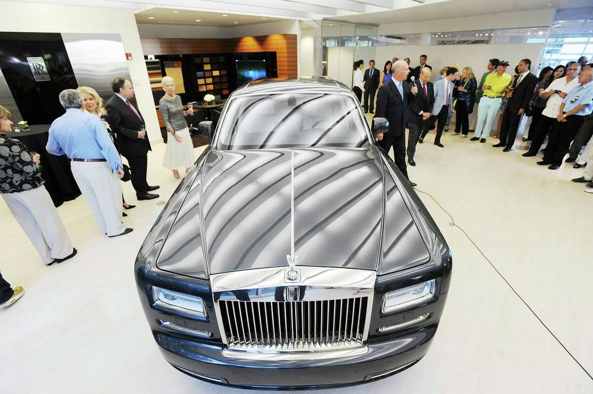 The unveiling ceremony of the Rolls-Royce Phantom Series II in the recently renovated showroom at Rolls-Royce Motor Cars Greenwich Wednesday night, June 27, 2012.