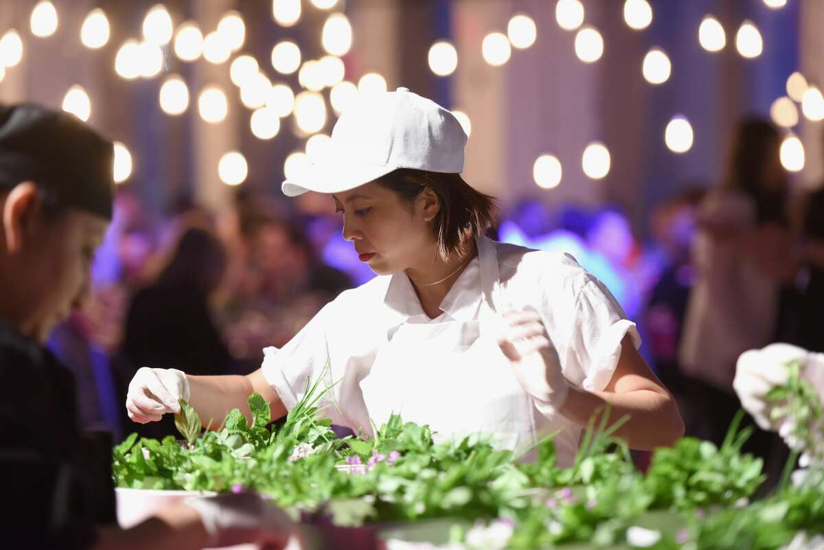 Chef Angela Dimayuga attends The (RED) Supper hosted by Mario Batali with Anthony Bourdain on June 2, 2016 in New York City. Dimayuga recently earned some attention for a response turning down an interview with IvankaTrump.com.