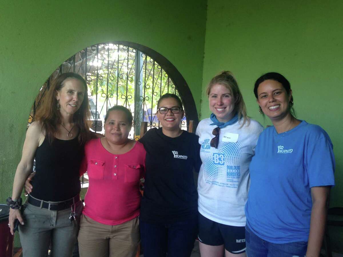 A group gathers at the learning center in Nagarote, Nicaragua.