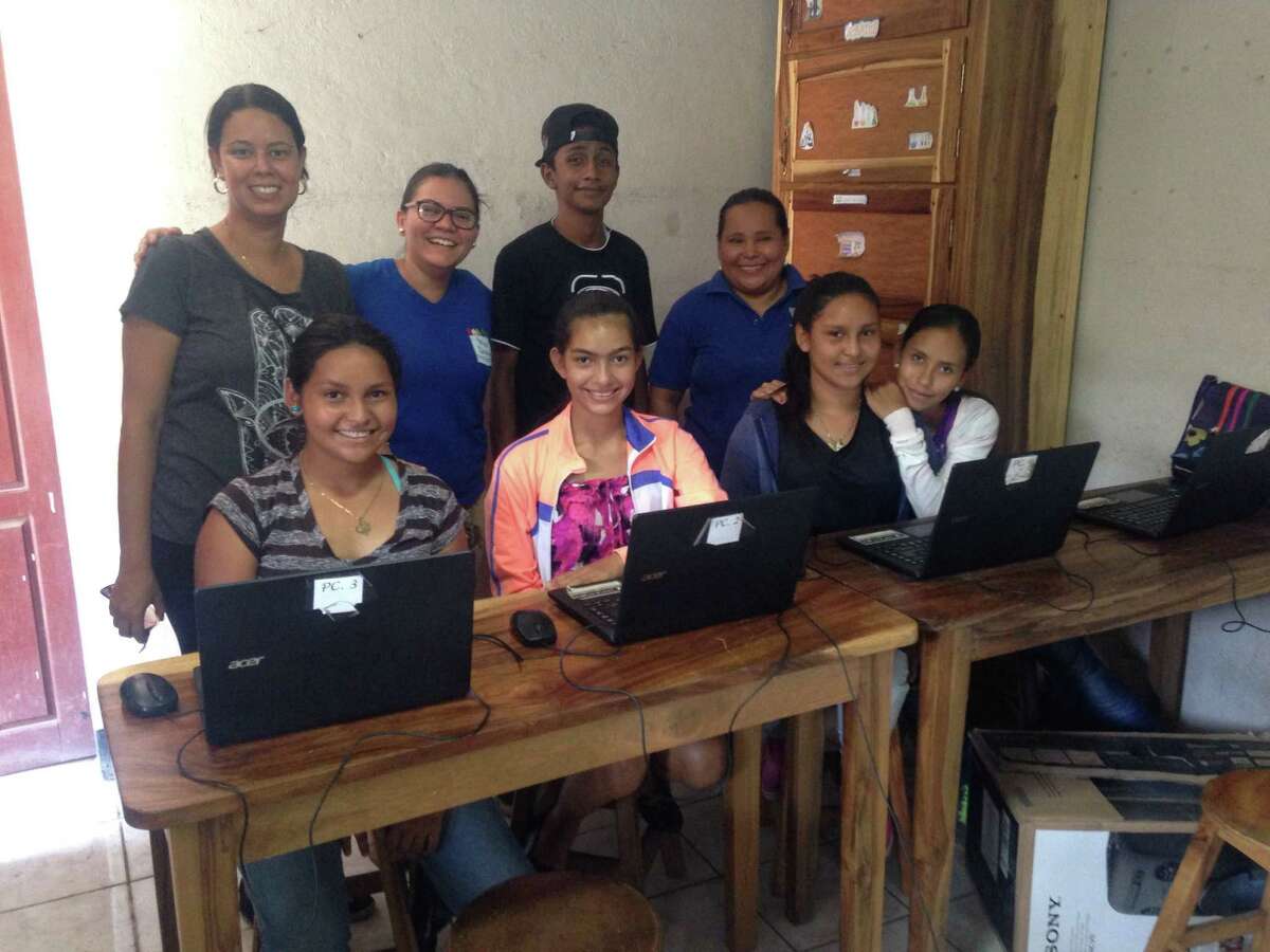 Students and instructors at the learning facility in Nagarote, Nicaragua.
