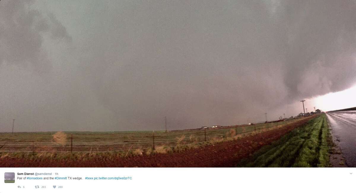 Preliminary reports of tornadoes in North Texas, Dimmitt