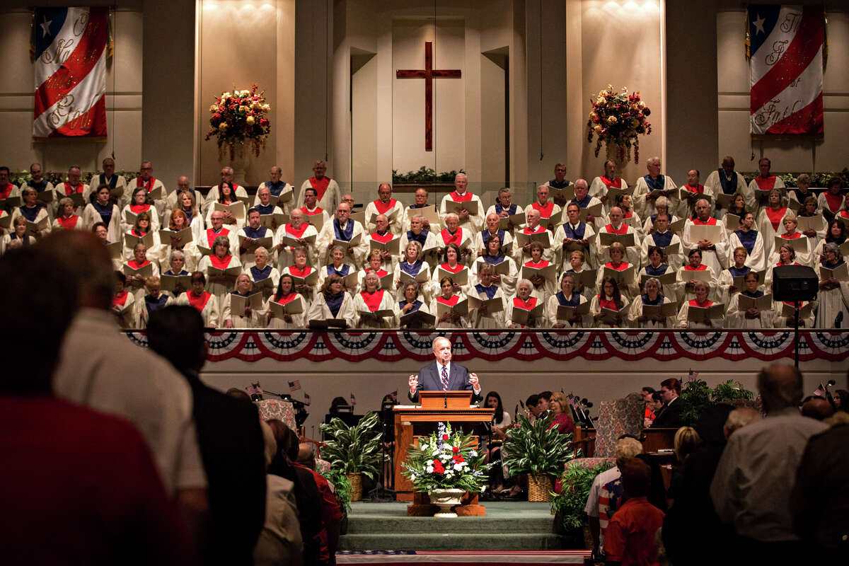 Pastor Gene Kendrick speaks during the Celebrate America service on Sunday, June 26, 2016, at Mims Baptist Church.