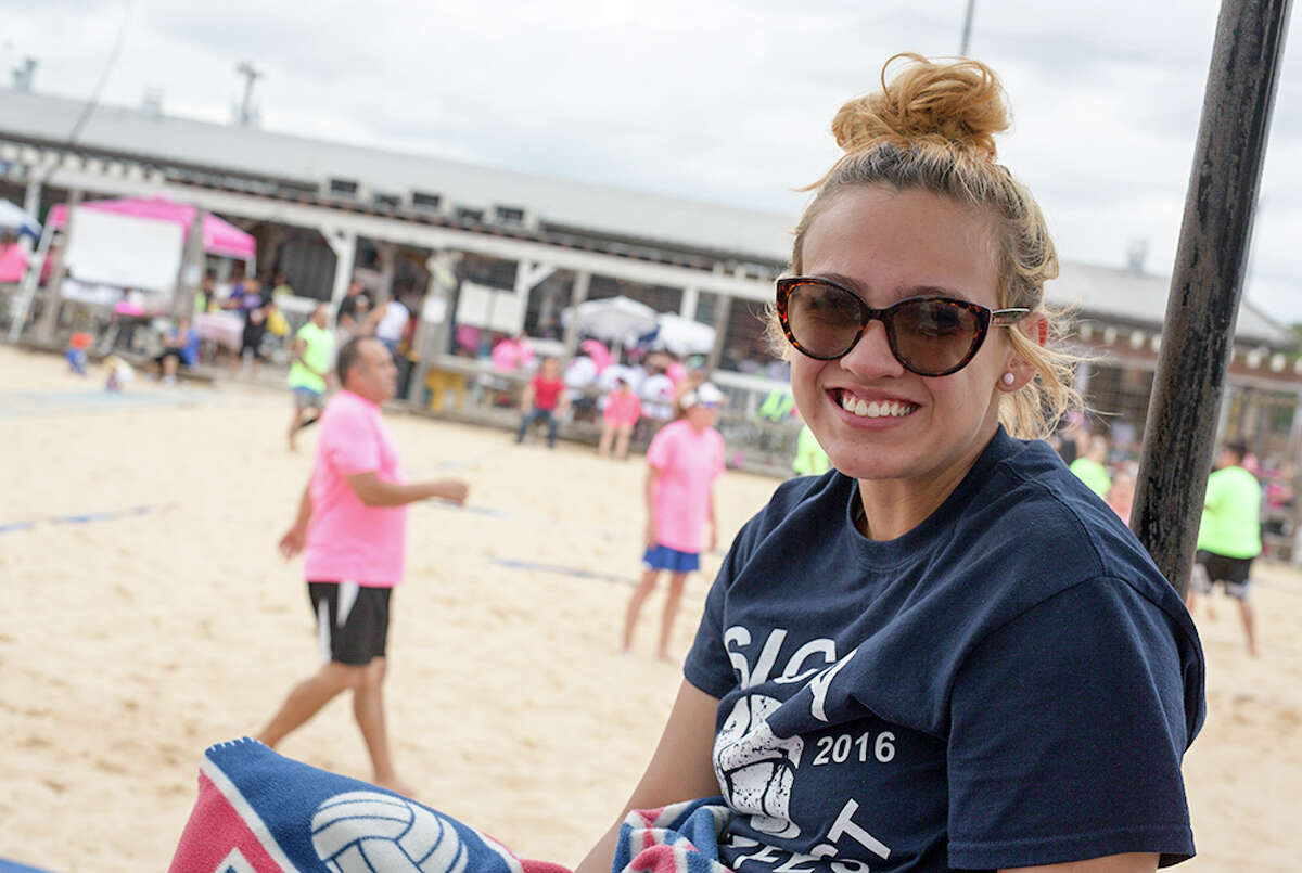 Volleyball lovers hit the sand of Sideliners Grill Saturday, April 15, 2017  for breast cancer awareness by competing in Fabooblicious' 6th Annual Sand Volleyball Tournament