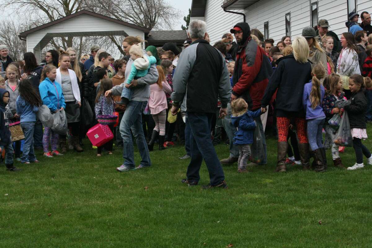 A helicopter Easter egg drop, egg hunts and other festive activities were held at the Community Wesleyan Church and Huron Youth Center in Elkton.