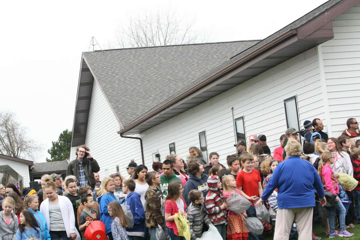 A helicopter Easter egg drop, egg hunts and other festive activities were held at the Community Wesleyan Church and Huron Youth Center in Elkton.