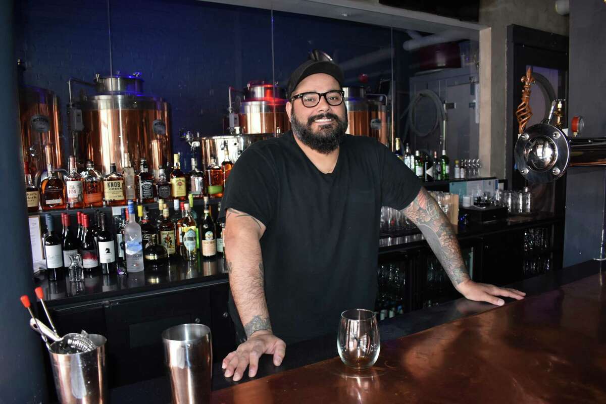 Head brewer Anderson Sant'anna Delima at the new Hell or High Water brew pub on Washington Street in South Norwalk, Conn.