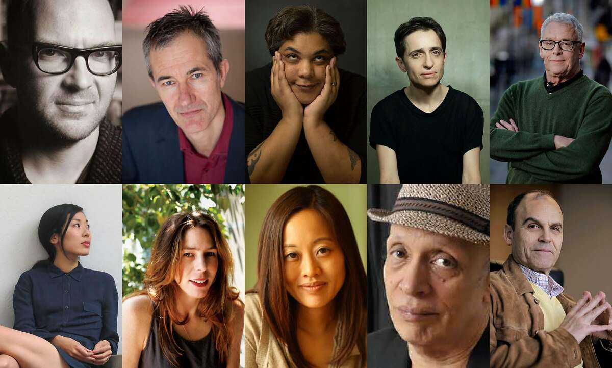 Authors attending this year's Bay Area Book Festival include (top row, from left) Cory Doctorow, Geoff Dyer, Roxane Gay, Masha Gessen, Cleve Jones and (second row) Katie Kitamura, Rachel Kushner, Krys Lee, Walter Mosley and Scott Turow.