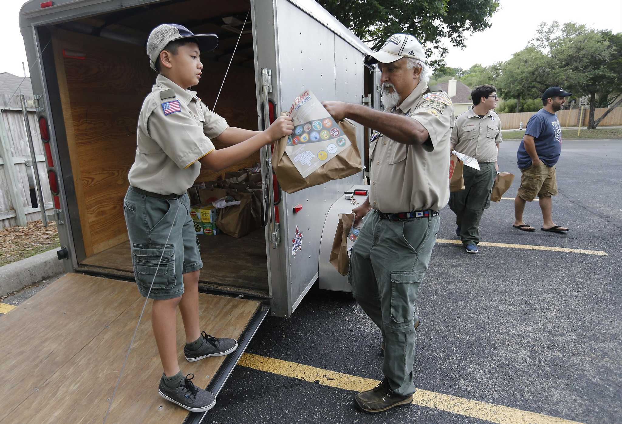 San Antonio Boy Scouts and Girl Scouts fan out across city to gather