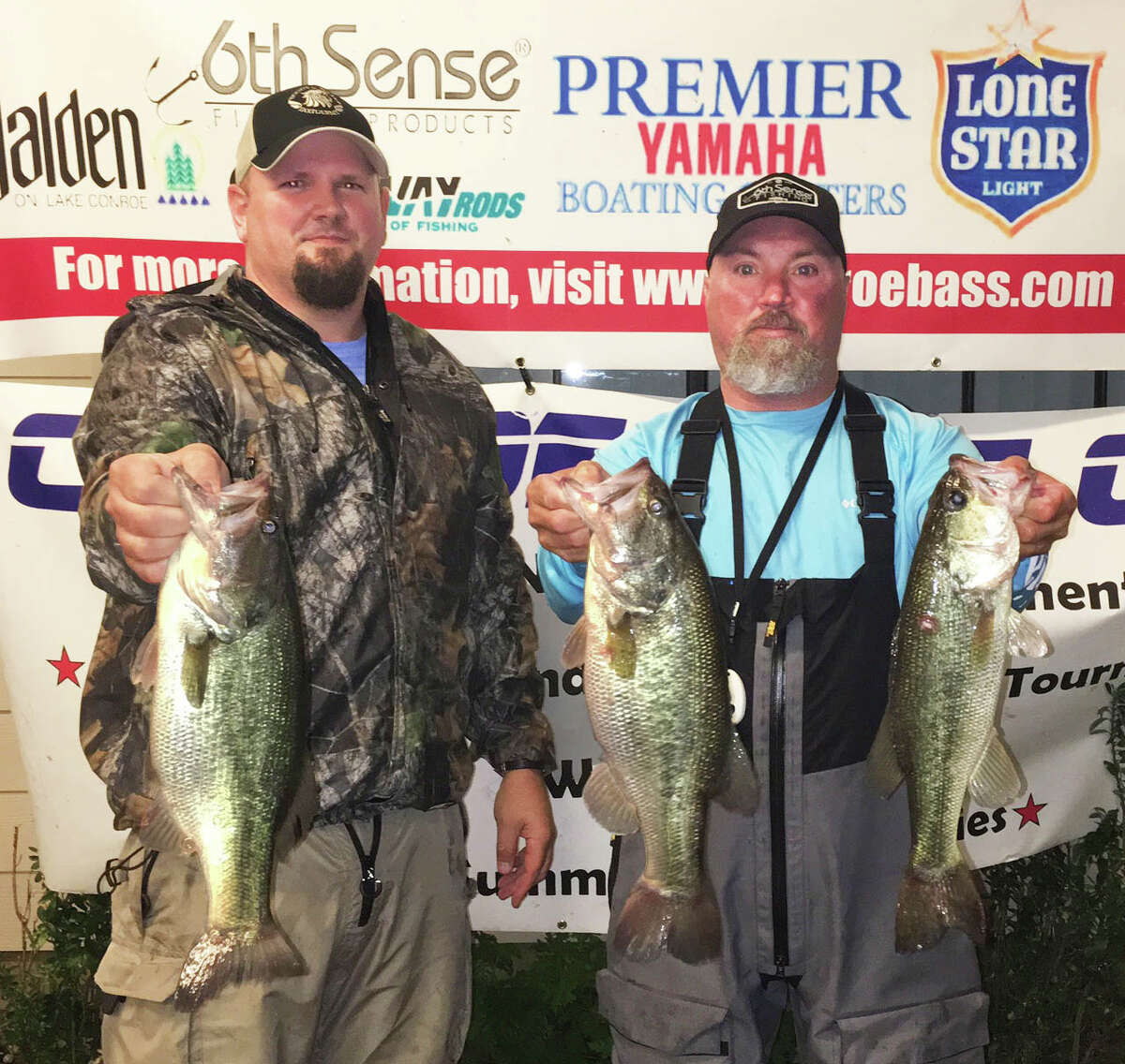 Steve Lee and Aaron Schultz came in fourth place in the CONROEBASS Tuesday Night Tournament with a weight of 8.22 pounds.
