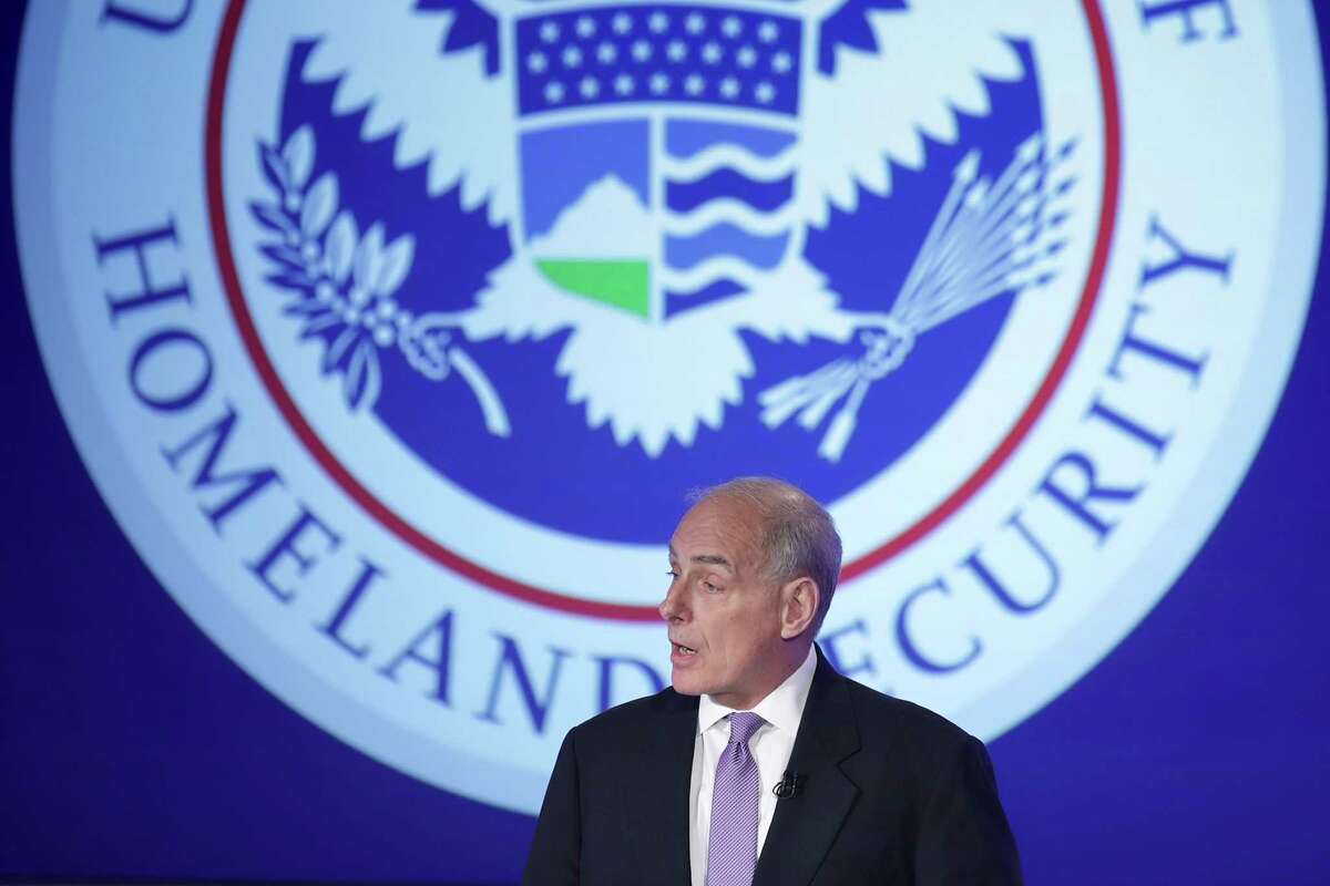U.S. Homeland Security Secretary John Kelly delivers his first public remarks Tuesday since being appointed by President Donald Trump at George Washington University in Washington. (Photo by Chip Somodevilla/Getty Images)