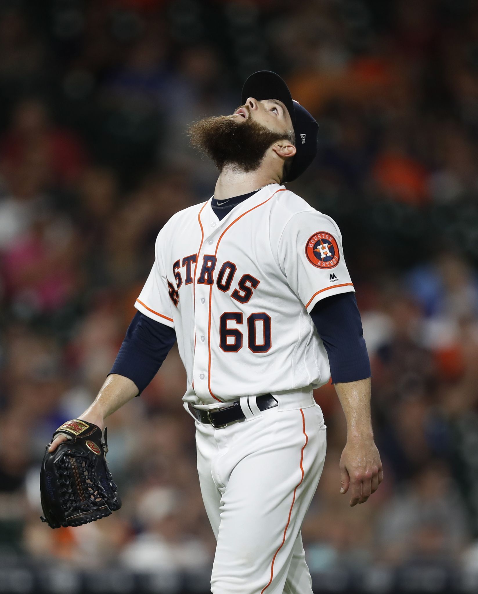 Houston Astros center fielder George Springer's haircut during the