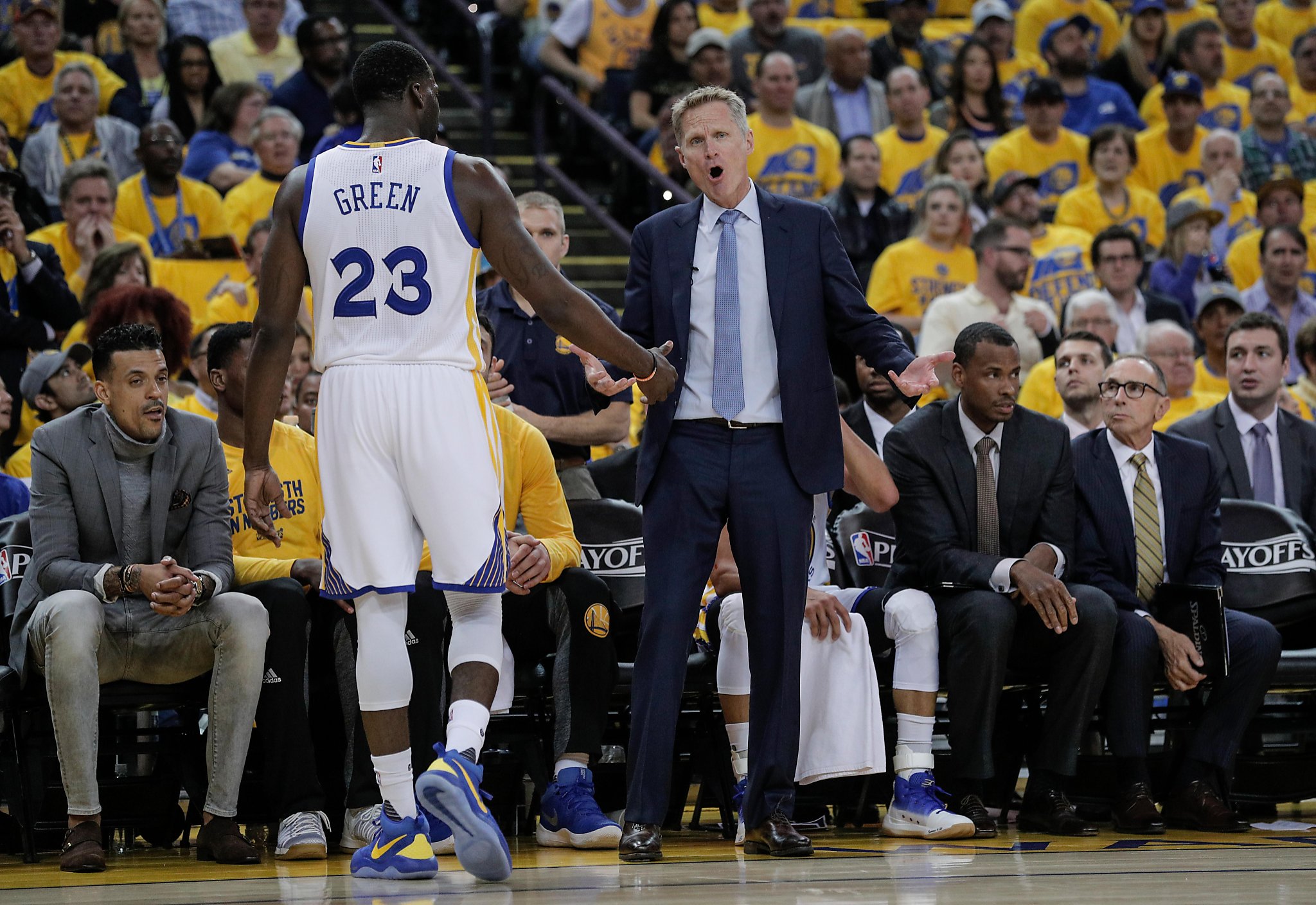 Draymond Green misses Warriors practice with shoulder injury