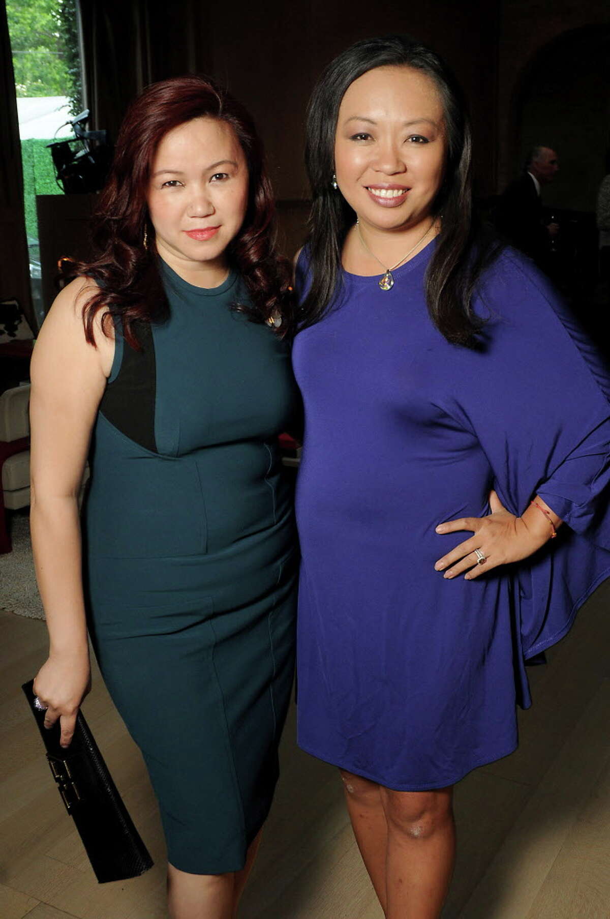 Tammy Nguyen and Miya Shay at the Recipe for Success' Delicious Alchemy Dinner at the home of Becca Cason Thrash Wednesday April 19,2017.(Dave Rossman Photo)