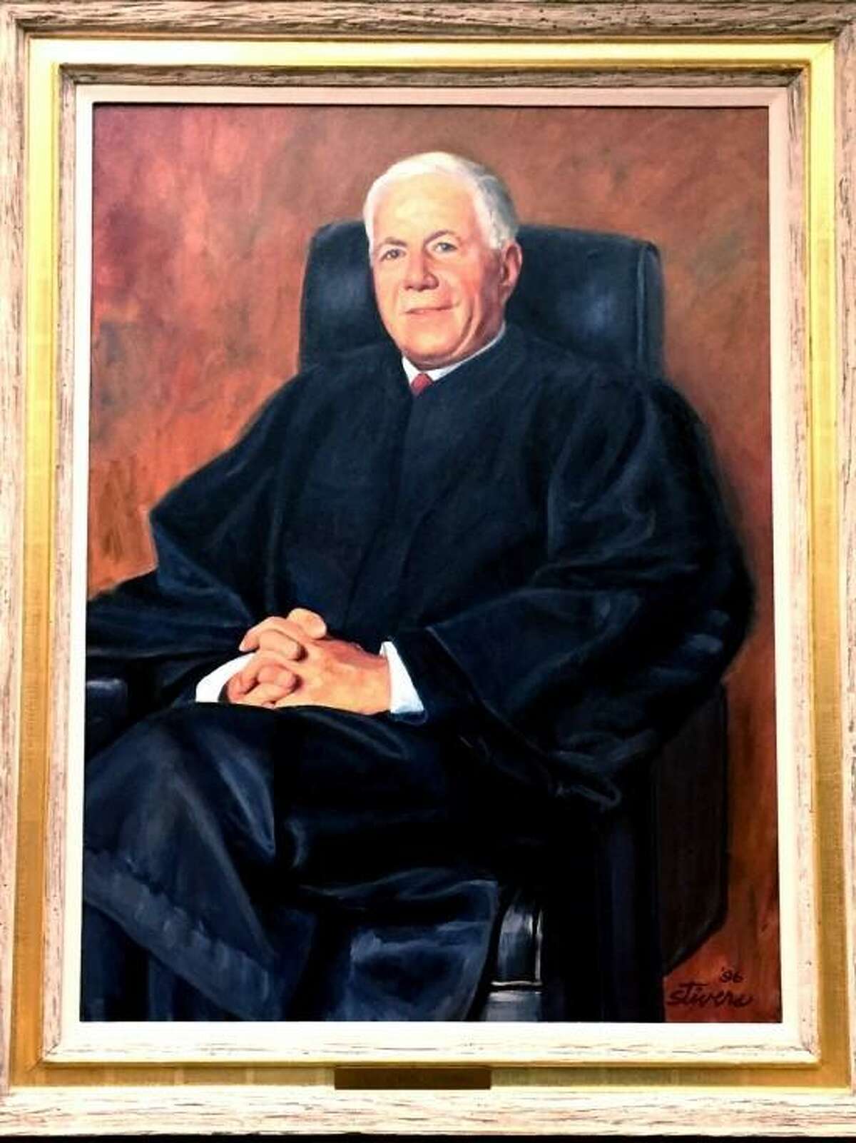 A portrait of Judge Morton Riefberg that hangs inside the Danbury Superior Court on White Street.