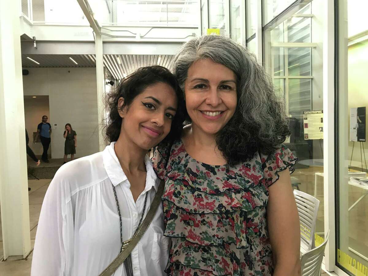 Artists Samar Babar, left, and Carmen Montoya at MATCH during the CounterCurrent 2017 opening.