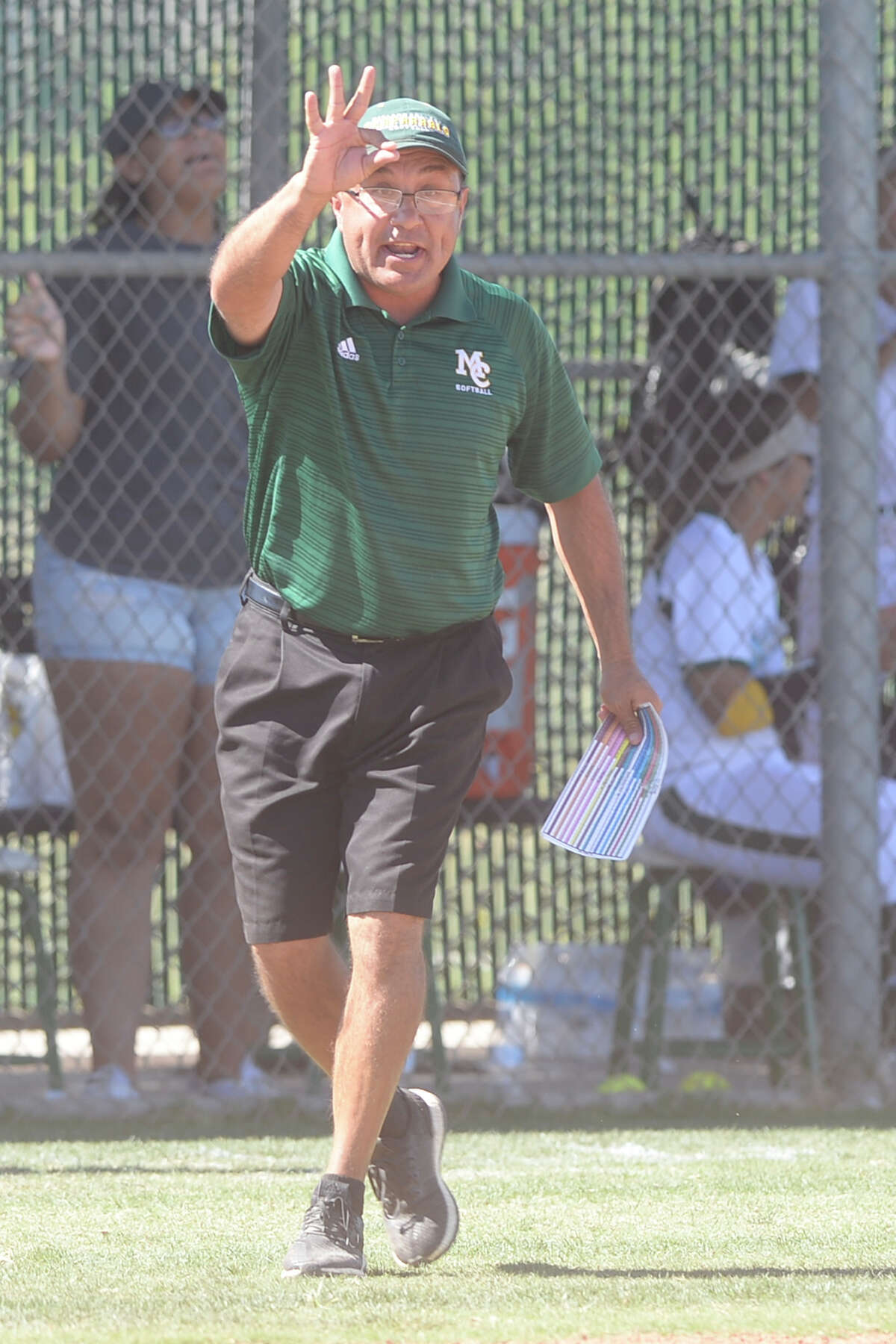 Midland College head coach Tommy Ramos reacts during the game against Howard College on March 21, 2017, at Midland College. James Durbin/Reporter-Telegram