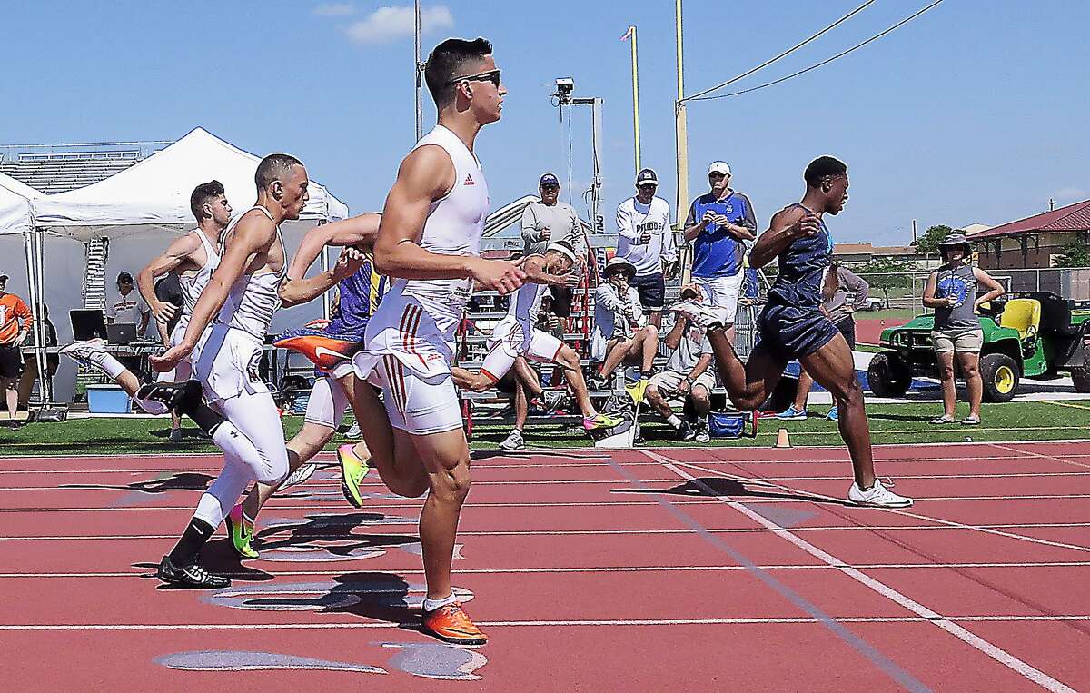 The Area 29-30 6A boys’ 100-meter race Friday at the SAC.
