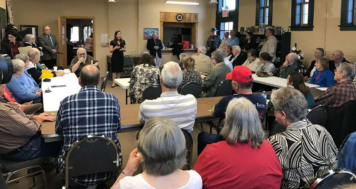 Rep. Elise Stefanik posted this image on Facebook from her April 18, 2017, Coffee With Your Congresswoman event in Lyons Falls, Lewis County. (Photo from Facebook) ORG XMIT: 5H-6zJxoWefTSIoAGgYR
