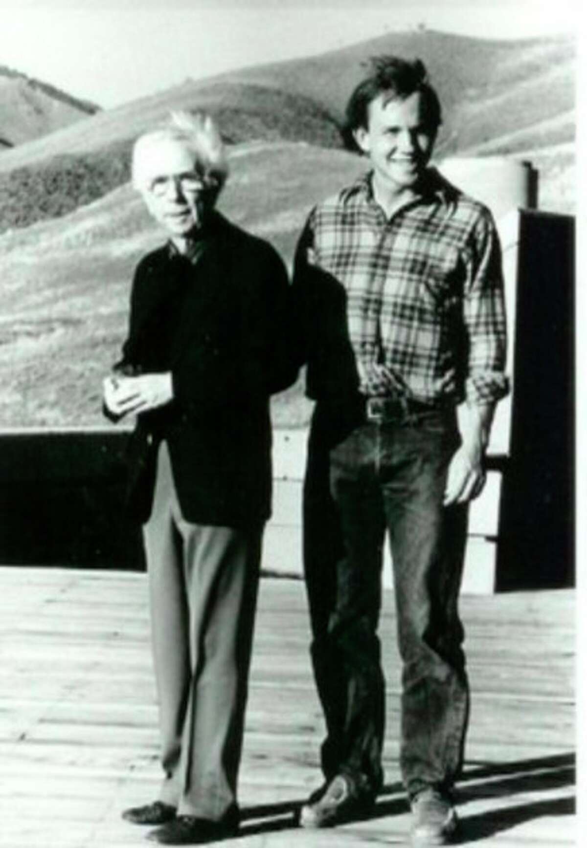 Alden B. Dow and grand-nephew Henry Whiting II in 1982.