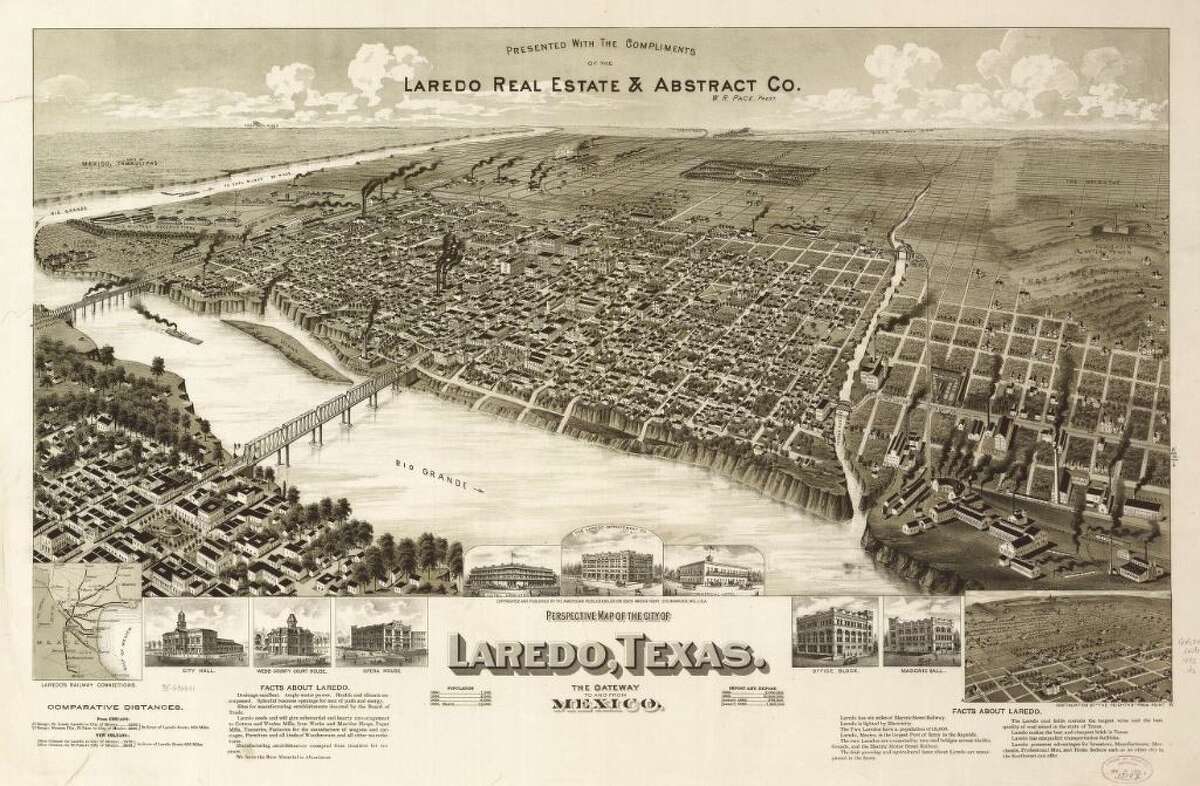 What: A perspective map of the city of Laredo When: 1892