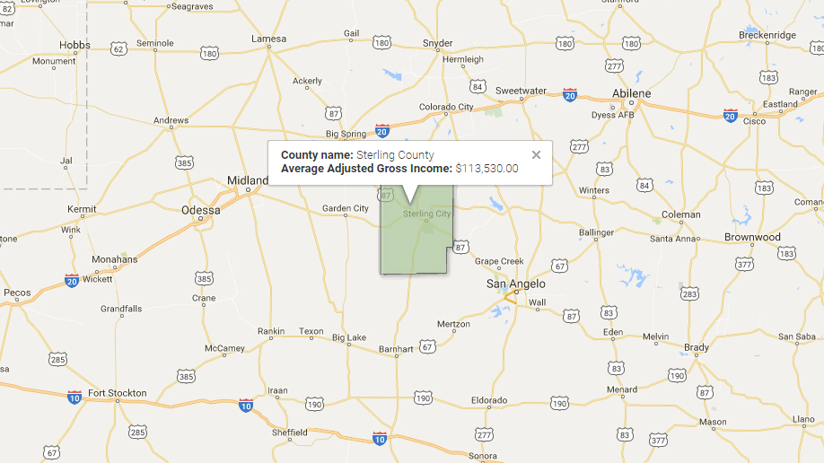 10 richest counties in Texas
