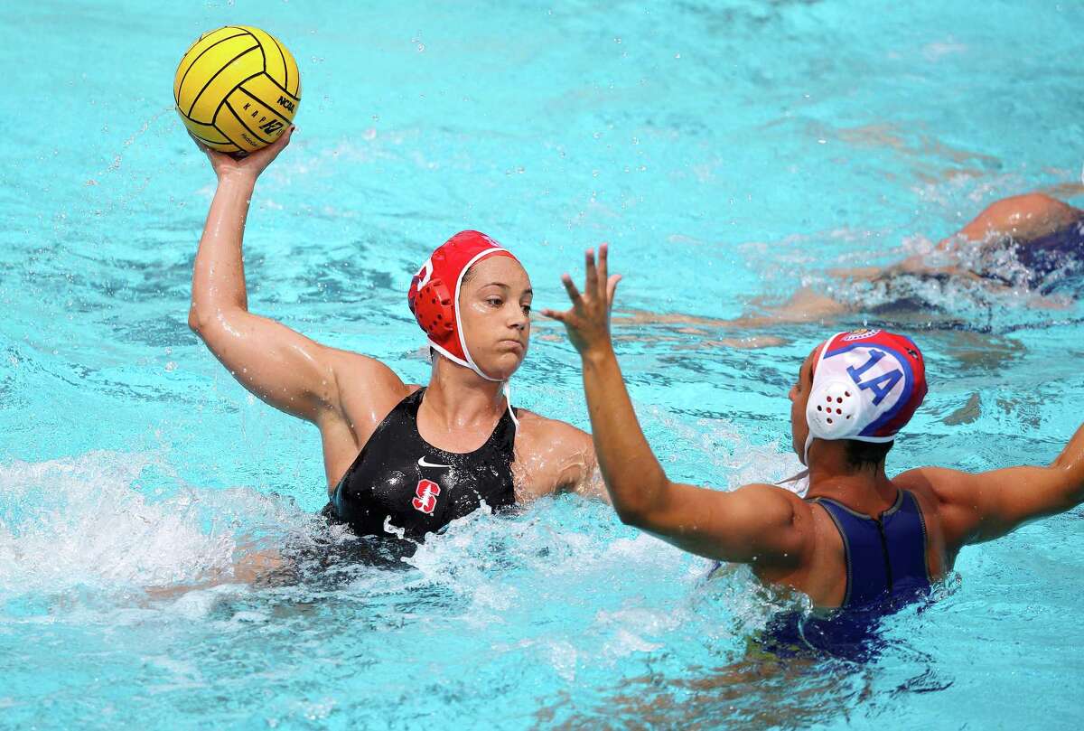 STANFORD, CA; April 22, 2017; Maggie Steffens of Women's Water Polo, Stanford vs San Jose State.