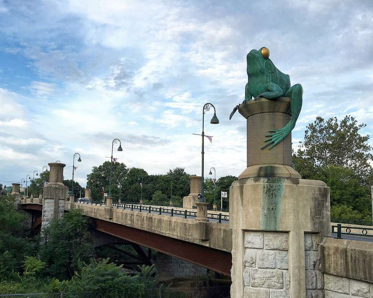 Frog Bridge Visit the frog Bridge in Willimantic; one site considers it the strangest roadside attraction in Connecticut. Find out more.