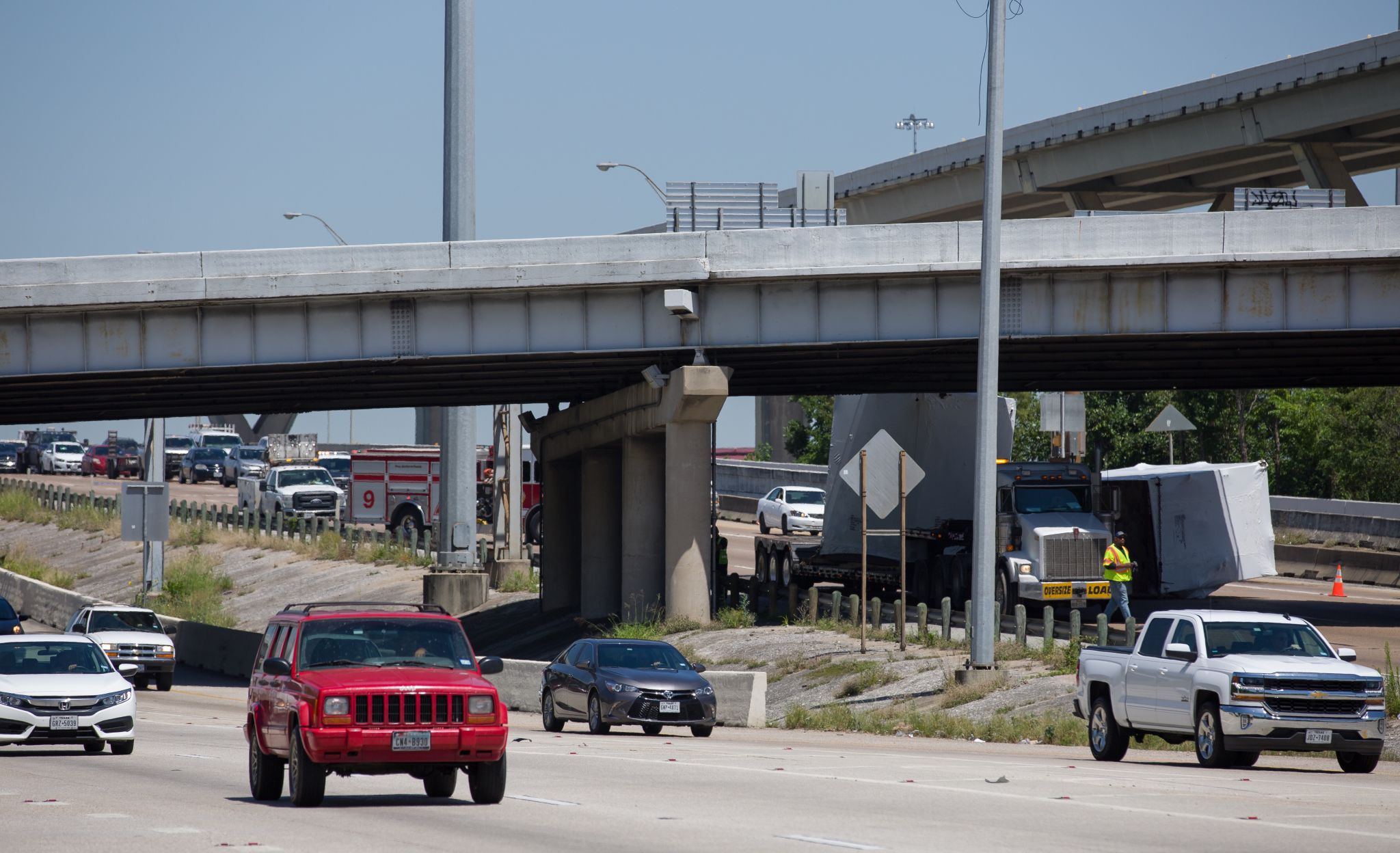 Interstate 45 reopens hours after too-tall truck crashed into bridge ...