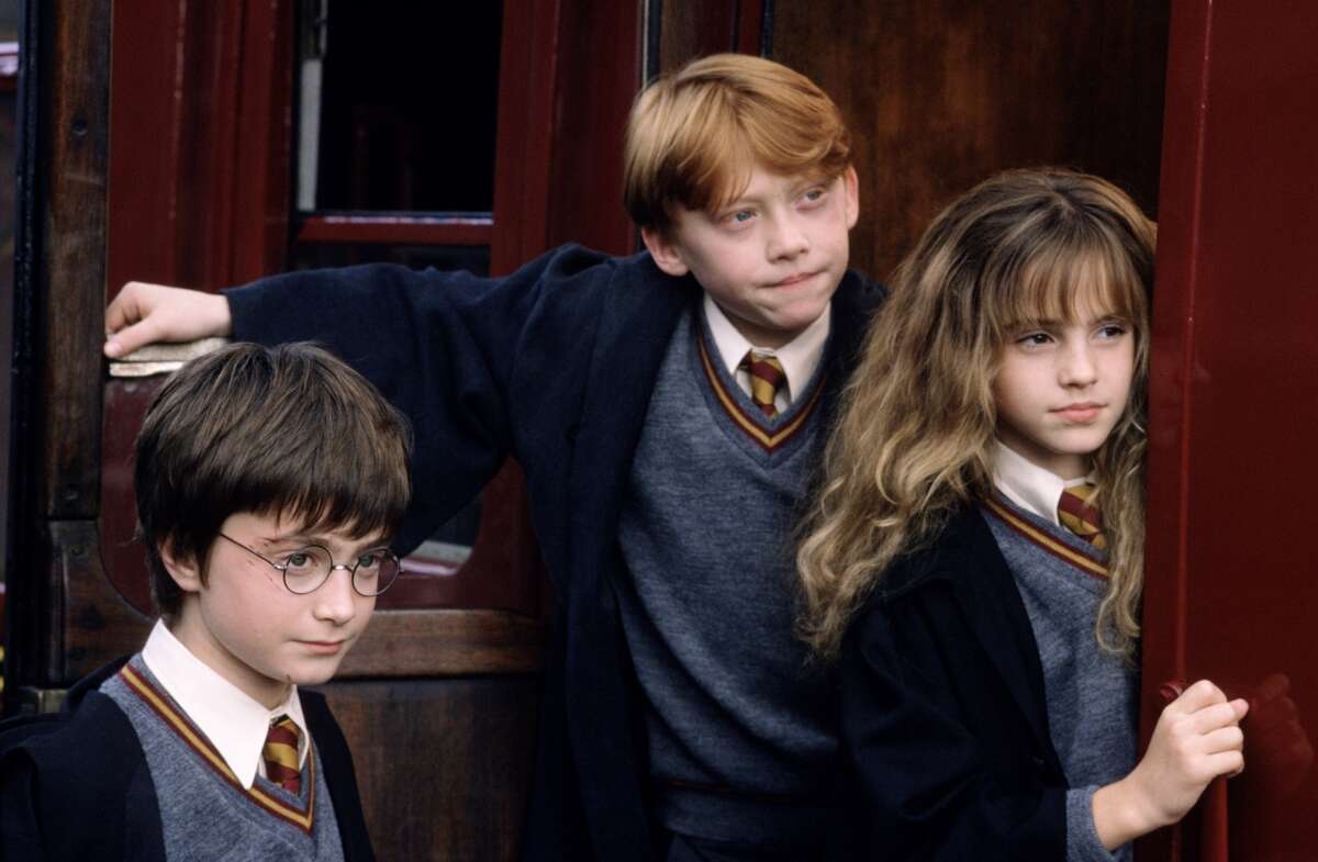 Daniel Radcliffe, Rupert Grint and Emma Watson in "Harry Potter and the Sorcerer's Stone"