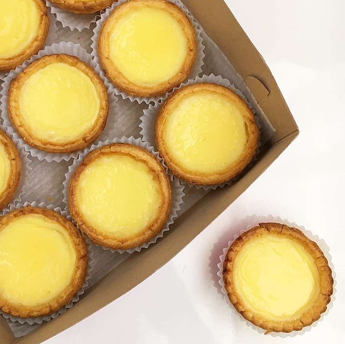 Egg tarts at Golden Gate Bakery in Chinatown.