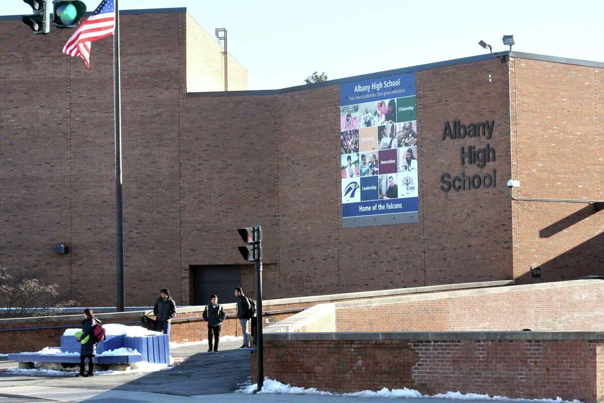 Exterior of Albany High School on Thursday, Feb. 16, 2017, in Albany, N.Y. (Lori Van Buren / Times Union archive)