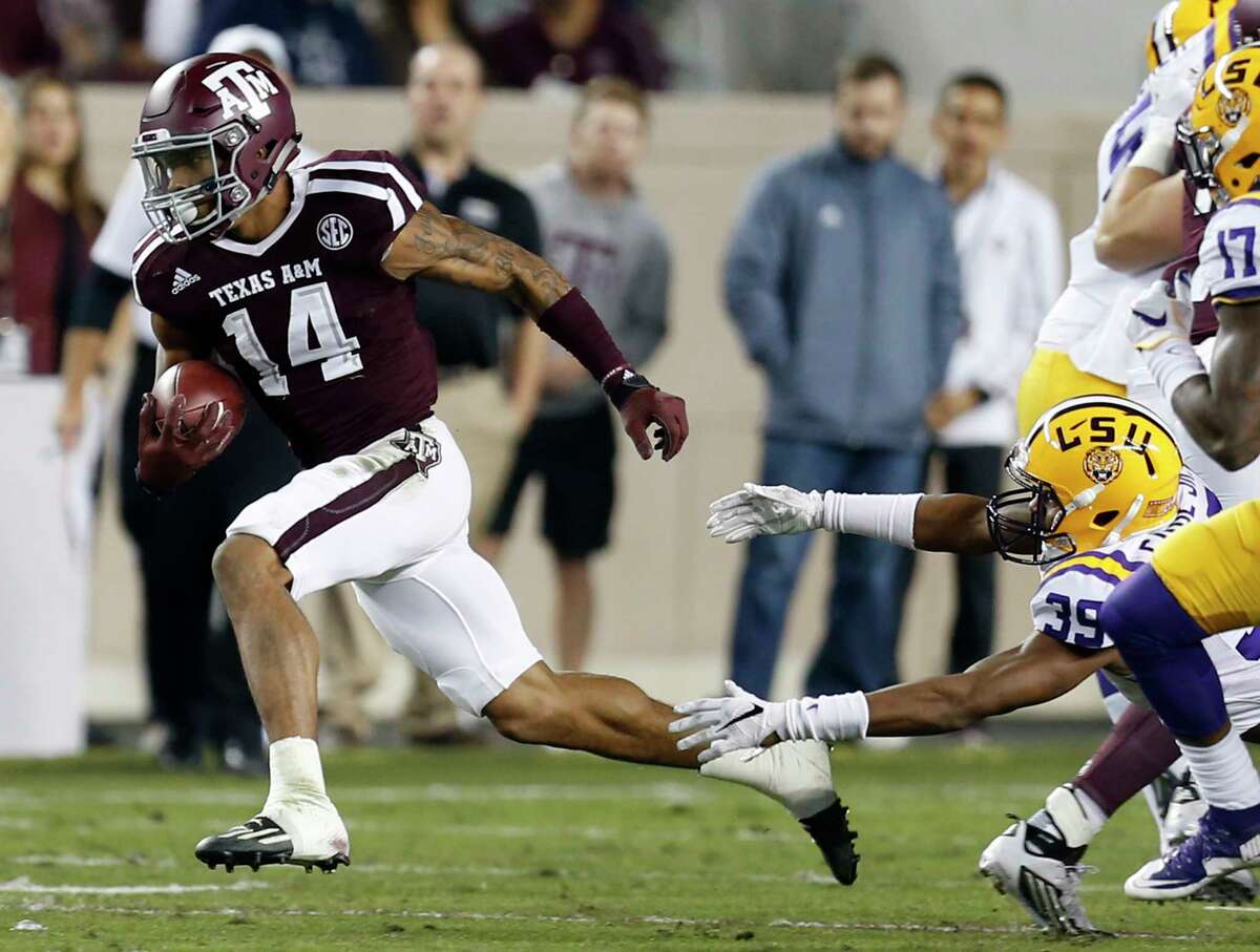 Texas A&M defensive back Justin Evans shows his versatility on a kick return. The Buccaneers took him in the second round with the 50th pick.