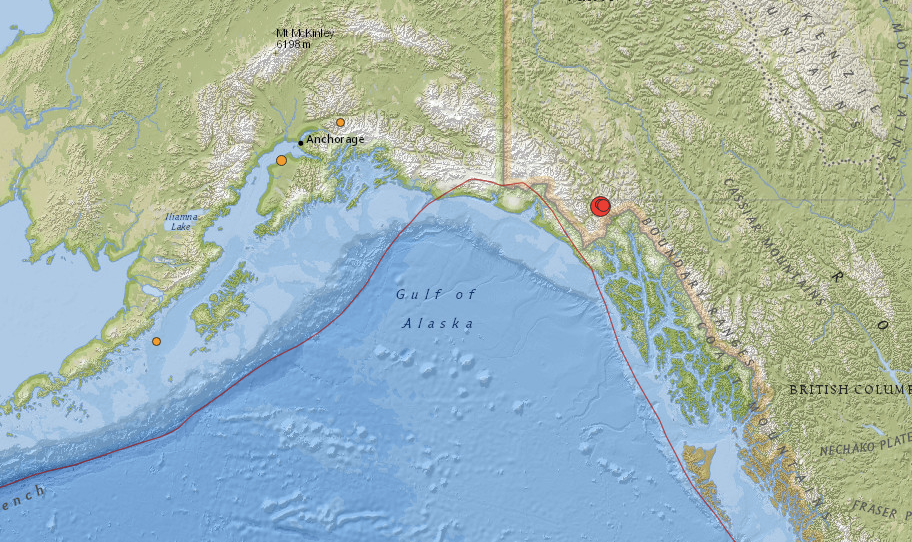 Magnitude 6.2 earthquake strikes near Skagway, Alaska