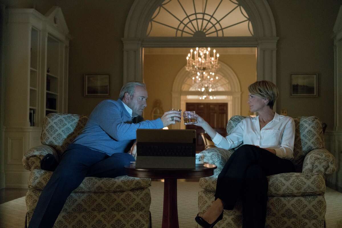 Kevin Spacey and Robin Wright in season five of "House of Cards."