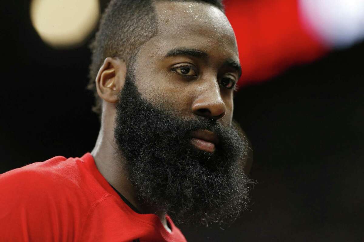 Houston Rockets?• James Harden pauses near the bench during second half action of Game 1 in the Western Conference semifinals against the San Antonio Spurs held Monday May 1, 2017 at the AT&T Center.