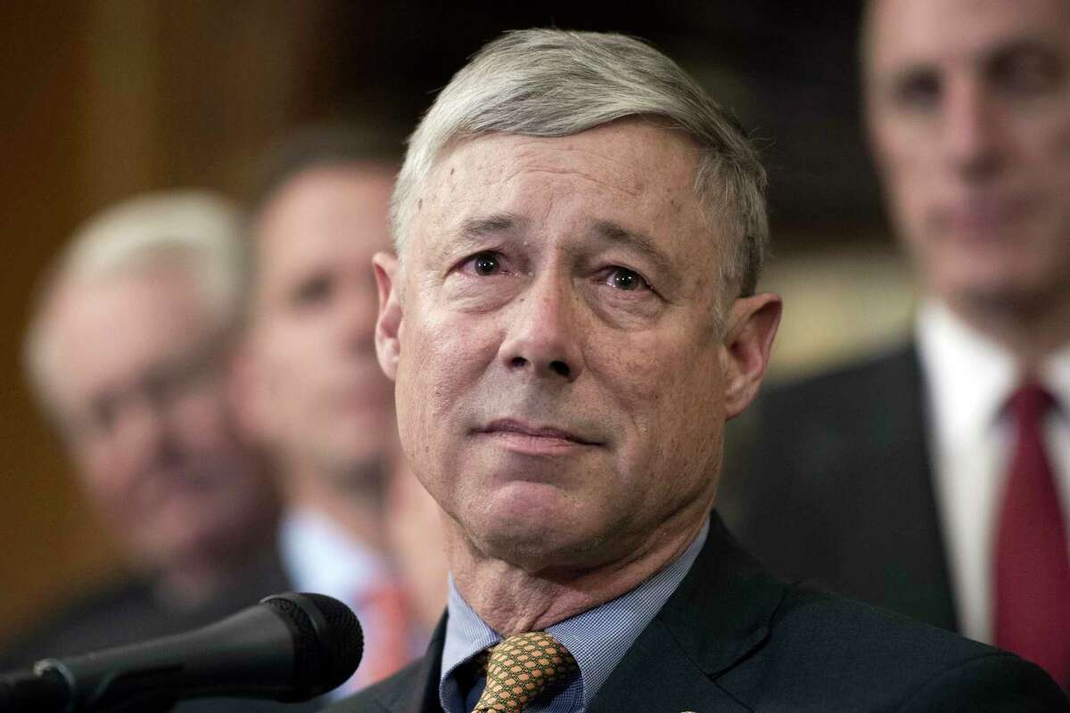 FILE - In this Dec. 8, 2016, file photo, Rep. Fred Upton, R-Mich., speaks on Capitol Hill in Washington. Top House Republicans are scrambling to find enough support to prevent another collapse of their push to repeal much of President Barack Obama’s health care law. Upton, a respected moderate considered one of his party’s health care experts, came out against the GOP health care bill Tuesday, dealing it a body blow.